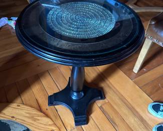 #70 - $54 - Mosaic glass top side table 20round 25t
