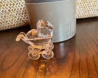 #154 - Swarovski Baby Carriage in original package $