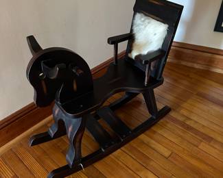 #5 - $90 - Rocking horse wooden 29wx10dx26t

