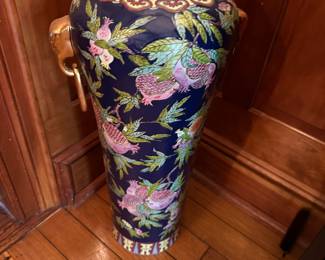 #39 - $75 - Tall Asian vase / umbrella holder 26t
