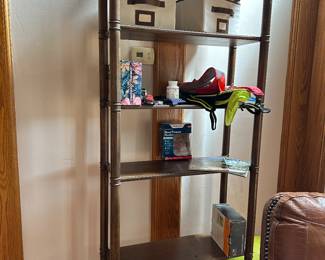 #18 - $150 - All wood shelving unit 5 shelves 32wx13dx81t
