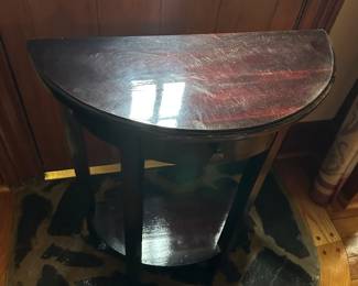 #81 - $75 - Chic teak console table 27wx12dx33t