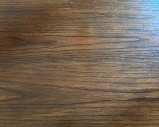 #41 - $1,050 - Dinning table with 6 linen chairs 46wx84d without leaf - leaf 20dx30t