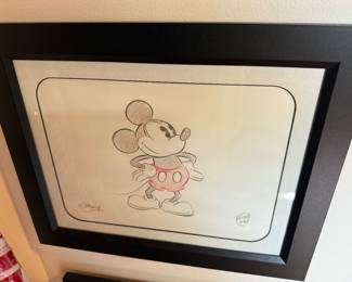 #140 D - $100- Mickey mouse Disney original drawing signed Fidel Santiago - 
