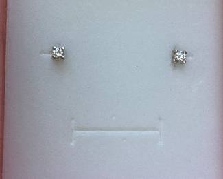 #J13 - $195 - 0.28 ctw diam studs, 14kt white gold. 