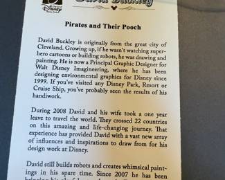 #142- $98 - David Buckley Disney print "Pirates and their pooch" framed