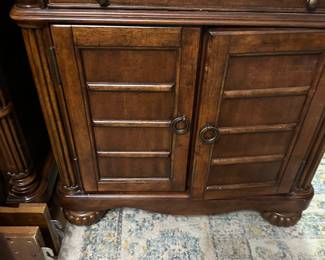 #112 - $450 - Ashley furniture queen bed without mattress 2 night stands 30wx17dx30t 5 drawer dresser 58t