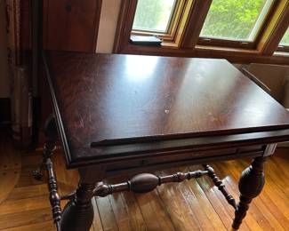 #82 - $400 - Lane furniture Drafting - artist table with caster feet 42wx28dx