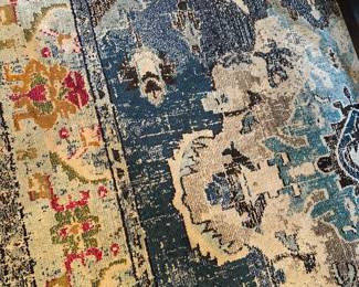 #42 - $150 - Safavieh Monaco made in Turkey area rug 9x12 navy - light blue