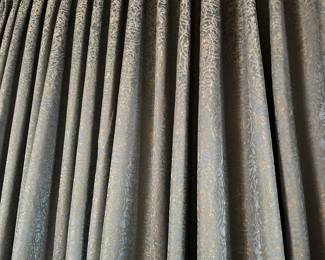 #121 - $250 - Blue and gold drapes floor to ceiling
