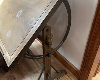 #108 - $400 - Drafting table brown 48wx32dx32t