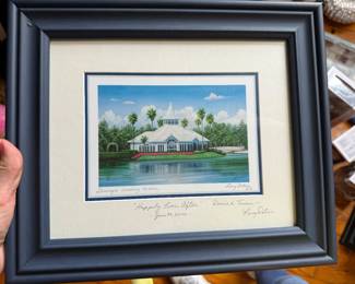 $50 - Larry Dotson Disney signed framed art Disney