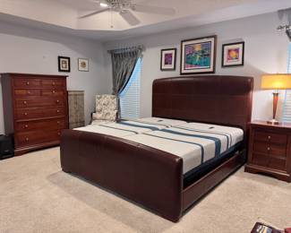 King bed frame has been sold. The mattresses and adjustable base are available.