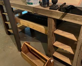 Wooden storage perfect for the handyman or woman in your life! This would be ideal for a garage.
