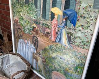 framed art print in the style of Claude Monet