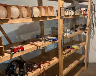 Various household goods, including light bulbs. 