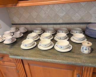 Villeroy & Boch “Old Luxembourg” soup cups with saucers