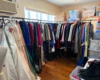 Overview of just some of the clothing for sale, we have thousands of pieces!