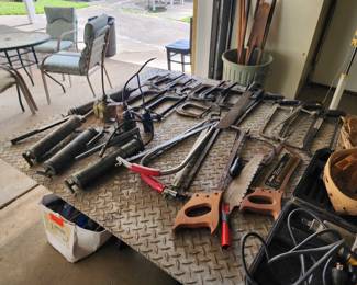 Hand Saws, Hack Saws, Grease Guns