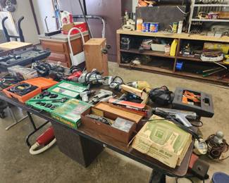 Various Sizes of Drill Motors, and Electrical Equipment.