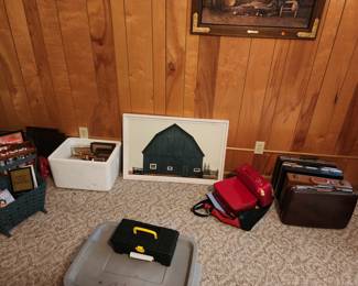 Barn Painting and Brief Cases