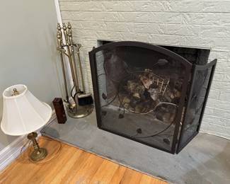 Fireplace Screen & Tools