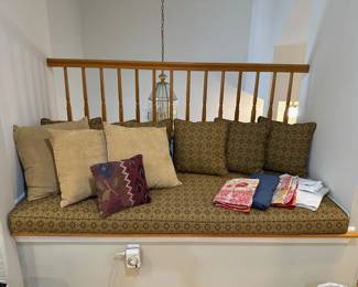 Bench Cushion, Pillows