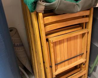 Vintage Wooden Folding Chairs