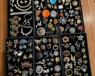 Beautiful Brooch Collection - Crown Trifari, Eisenberg Ice, Coro Duette, Pauline Rader, Weiss, Swarovski & More!