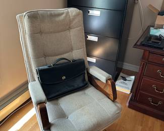 Mid Century Office Chair, Vintage Coach Briefcase Bag