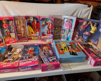 001 Giant New In The Box Barbie Collection PLUS 1961 Barbie Case and vintage Barbie clothes