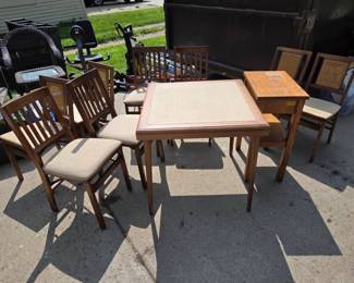 Two Tables And 8 Folding Chairs