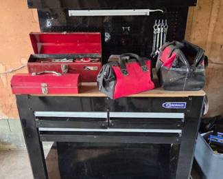 004 Kobalt Work Bench Plus toolboxes and tools