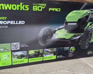 005 New in Box Greenworks 80V 21 Self Propelled Lawn Mower