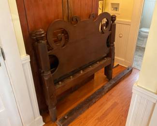 Amazing  walnut very early rope bed