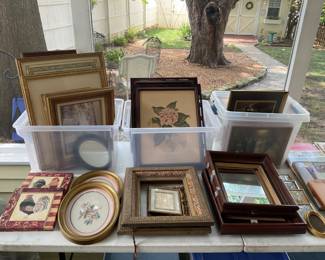 Framed vintage prints