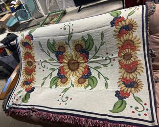 Flower print blanket