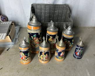 German beer steins