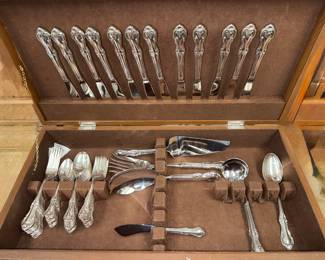 Sterling Silver Flatware Set for 12. “Joan of Arc” by International