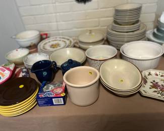 Plates, bowls, etc
