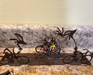 Metal Cycling Decorations