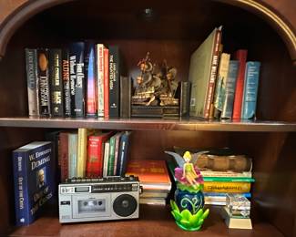 Books, Nautical Bookends, Cassette Player, Tinkerbell Decor