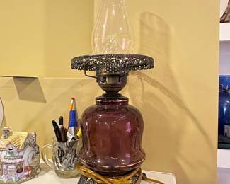 Converted Oil-to-Electric Lamp