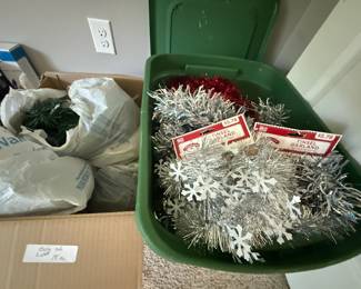 room full of Christmas decor