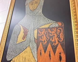 Tall English Stylized Portrait, 88" x 48"