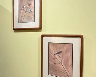 Matching Framed Birds Wall Art