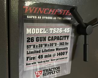 Winchester Gun Safe, Model # TS26-45 - 57" x 28" x 20", 363 lbs