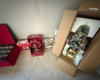 room full of Christmas decor