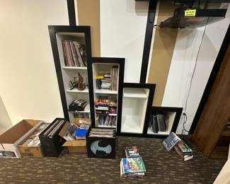 Assorted 1980's Vinyl Records, Children's VHS Tapes, CDs, DVDs