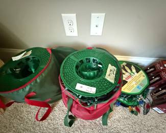 room full of Christmas decor